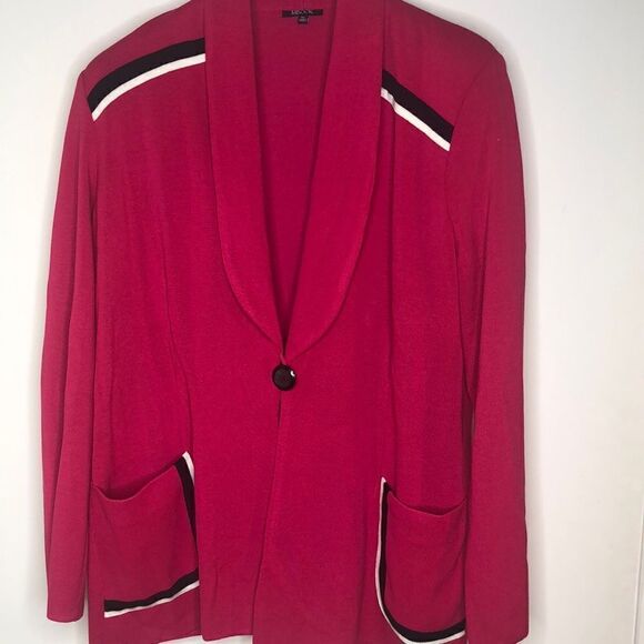 Misook hot pink cardigan sweater size XL - Picture 1 of 10